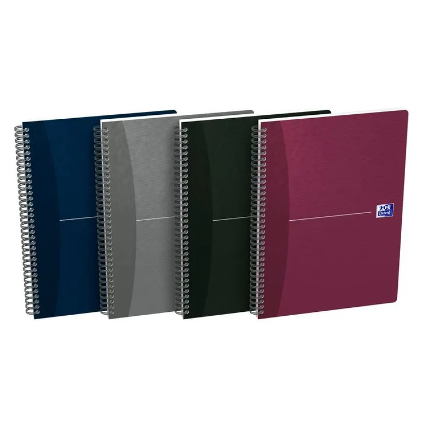 Oxford Office Essentials - Cahier à spirale B5 - 180 pages - points - disponible dans différentes couleurs