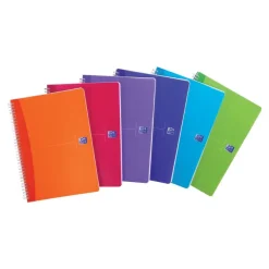 Oxford Office MyColours - Cahier polypro à spirale - A5 - 180 pages - petits carreaux (5x5 mm) - disponible dans différentes couleurs