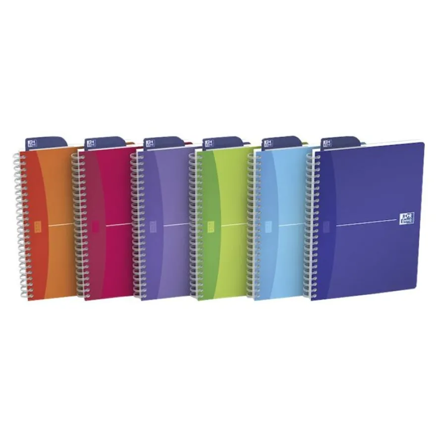 Oxford Office MyColours - Cahier polypro à spirale - A5 - 180 pages - petits carreaux (5x5 mm) - disponible dans différentes couleurs