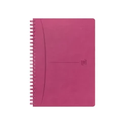 Oxford Office Signature - Carnet de notes à spirale - A5 - petits carreaux (5x5mm) - 160 pages - fuchsia