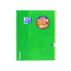 Oxford Openflex - Cahier polypro à spirale 24 x 32 cm - 100 pages - grands carreaux (Seyes) - disponible dans différentes couleurs