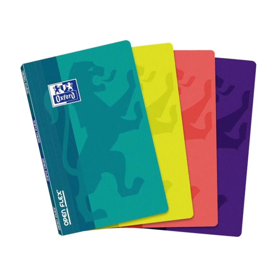 Oxford OpenFlex - Carnet 9 x 14 cm - 96 pages - petits carreaux (5x5 mm) - disponible dans différentes couleurs