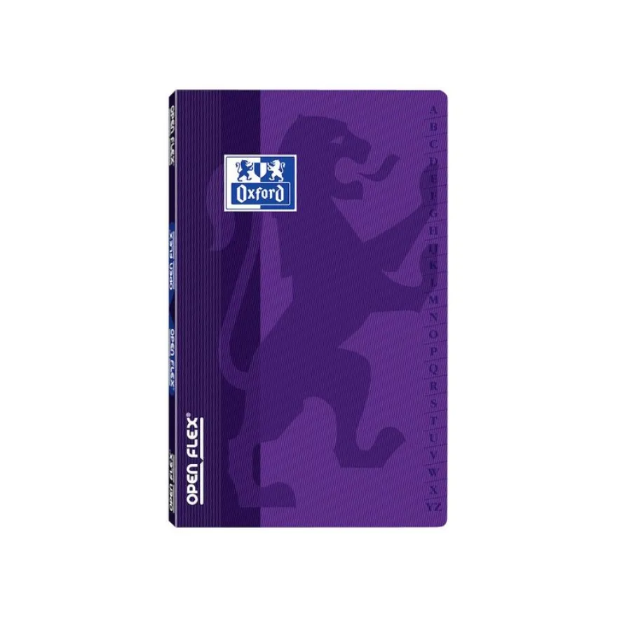 Oxford OpenFlex - Répertoire 9 x 14 cm - 96 pages - petits carreaux (5x5 mm) - disponible dans différentes couleurs
