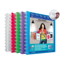 Oxford Polyvision Vario-Zip - Porte vues personnalisable rechargeable - 40 vues - A4 - disponible dans différentes couleurs translucides