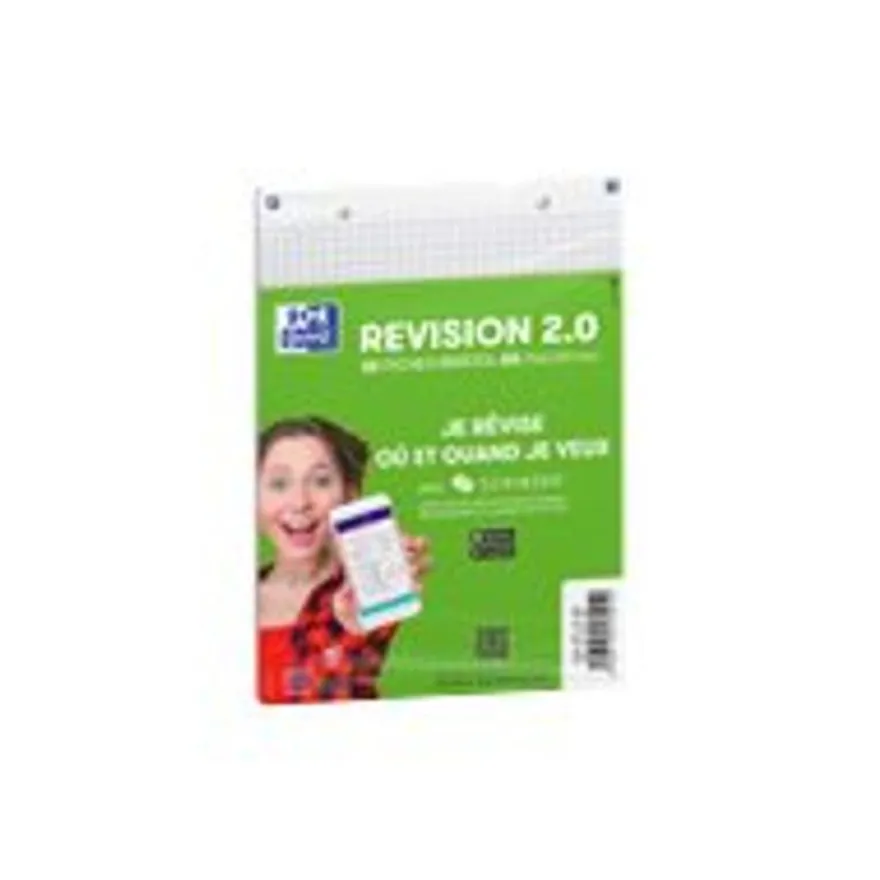 Oxford REVISION 2.0 - Pack de 32 Fiches Bristol Scribzee - A6 - petits carreaux - non perforées - blanc