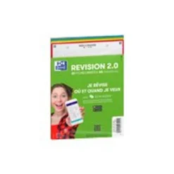 Oxford REVISION 2.0 - Pack de 32 Fiches Bristol Scribzee - 14,8 x 21 cm - petits carreaux - perforées - couleurs assorties