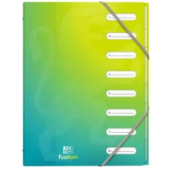 Oxford School Fusion - Trieur polypro A4 - 8 positions - différents coloris disponibles