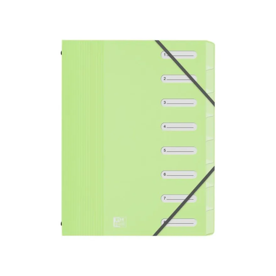 Oxford School Life - Trieur 8 positions - A4 - disponible dans différentes couleurs