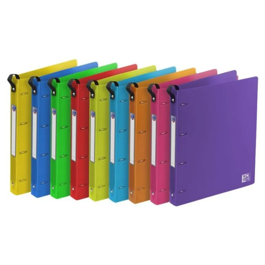 Oxford School Life Class'up - Classeur à anneaux - Dos 30 mm - A4 Maxi - pour 200 feuilles - 4 anneaux automatiques - disponible dans différentes couleurs