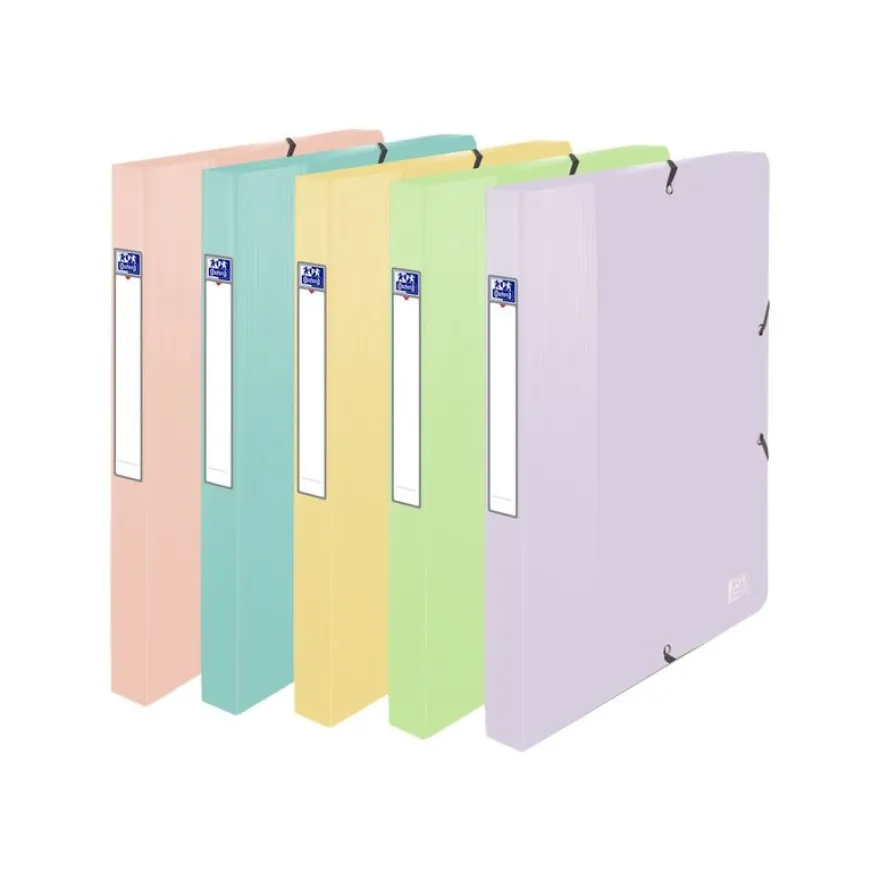 Oxford School Life Pastel - Boîte de classement - dos 25 mm - pour 200 feuilles - disponible dans différentes couleurs