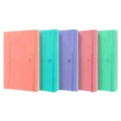 Oxford Signature - Cahier A5 - 160 pages - petits carreaux (5x5 mm) - disponible dans différentes couleurs pastels