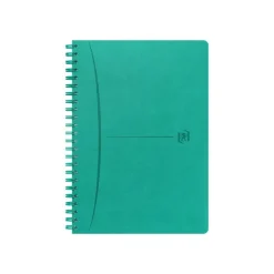 Oxford Signature - Cahier à spirale A5 - 160 pages - petits carreaux - turquoise