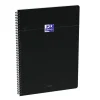 Oxford Smart Flex Ring – Cahier 21 × 29,7 cm – 100 pages – grands carreaux (Seyès) – noir