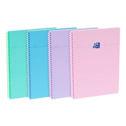 Oxford Smart Flex Ring – Cahier 21 × 29,7 cm – 100 pages – petits carreaux – coloris assortis