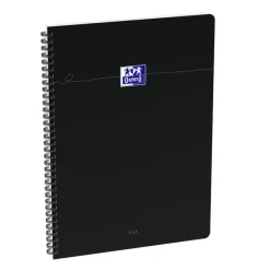 Oxford Smart Flex Ring– Cahier 21 × 29,7 cm – 100 pages – petits carreaux – noir