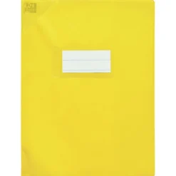 Oxford Strong Line - Protège cahier sans rabat - 24 x 32 cm - jaune opaque