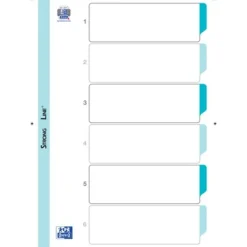 Oxford StrongLine - Intercalaire 6 positions - A4 Maxi - carte blanche