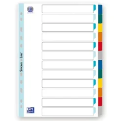 Oxford StrongLine - Intercalaire 12 positions - A4 Maxi - carte blanche