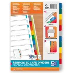 Oxford StrongLine - Intercalaire 12 positions - A4 Maxi - carte blanche