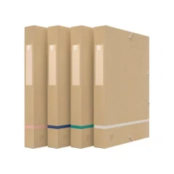 Oxford Touareg - Boîte de classement kraft - dos 40 mm - disponible dans différentes couleurs