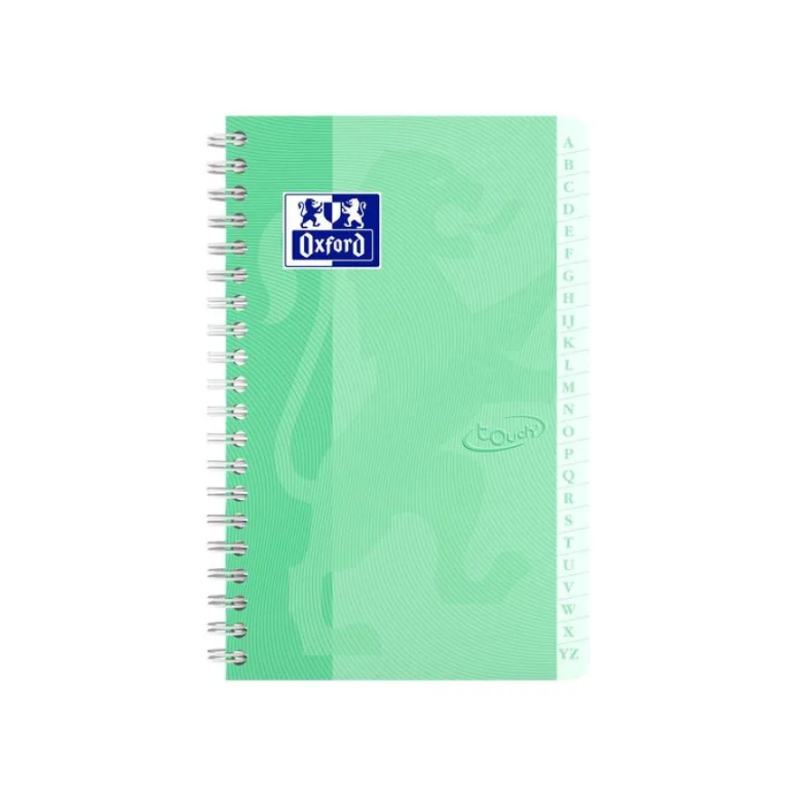 Oxford Touch - Répertoire à spirale 11 x 17 cm - 100 pages - petits carreaux (5x5 mm) - disponible dans différentes couleurs