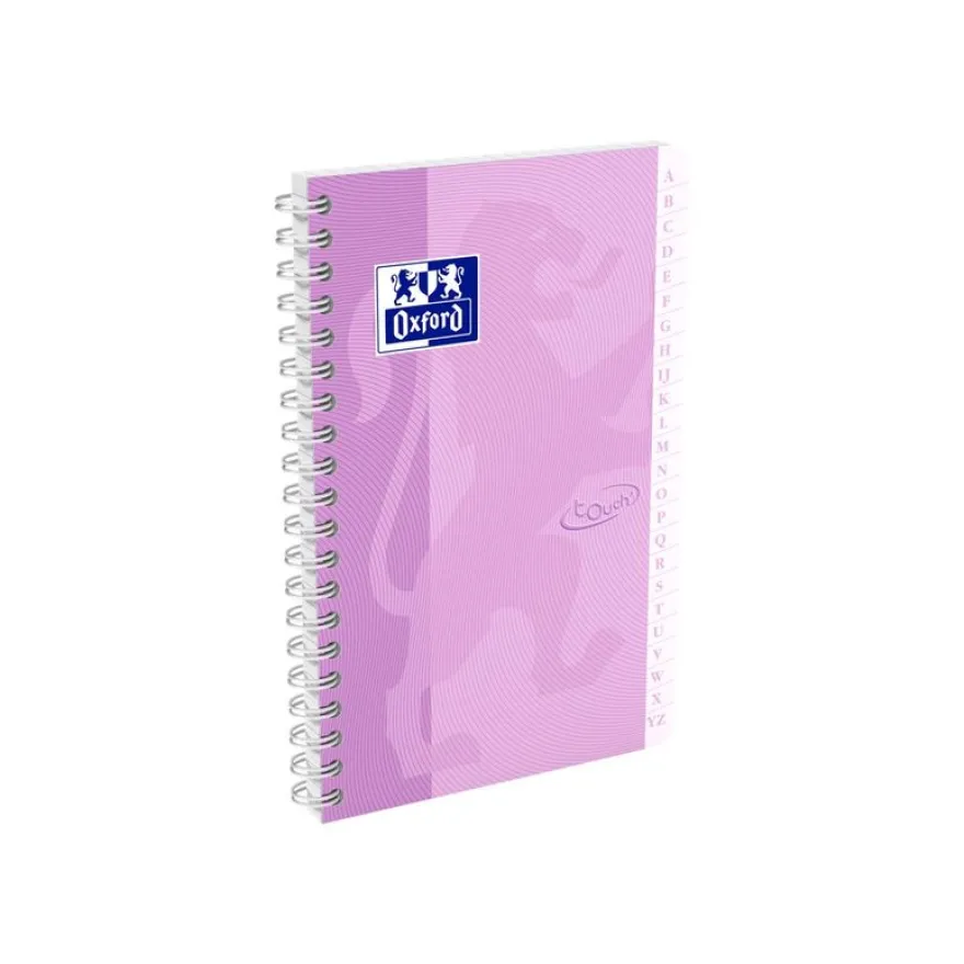 Oxford Touch - Répertoire à spirale 11 x 17 cm - 100 pages - petits carreaux (5x5 mm) - disponible dans différentes couleurs