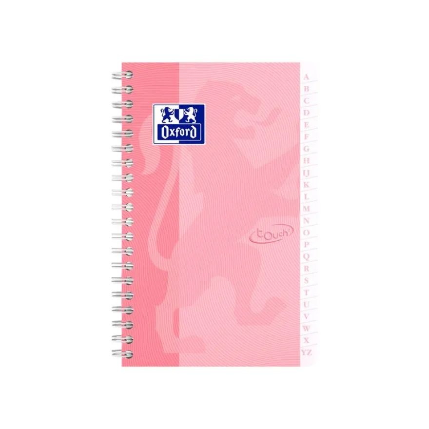 Oxford Touch - Répertoire à spirale 11 x 17 cm - 100 pages - petits carreaux (5x5 mm) - disponible dans différentes couleurs