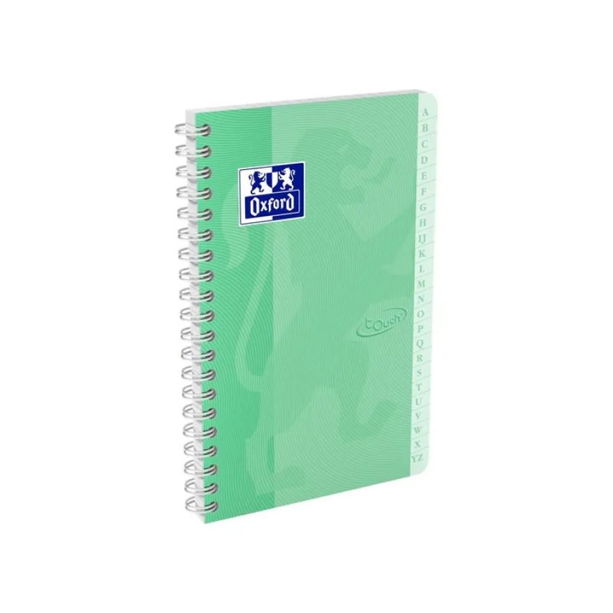 Oxford Touch - Répertoire à spirale 11 x 17 cm - 100 pages - petits carreaux (5x5 mm) - disponible dans différentes couleurs