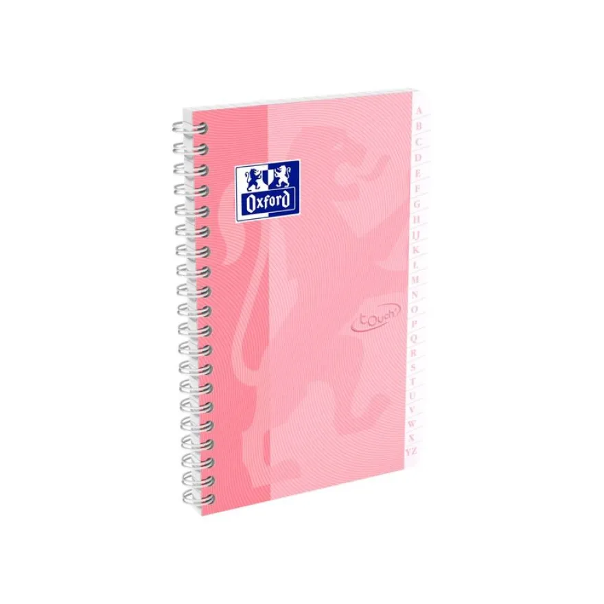 Oxford Touch - Répertoire à spirale 11 x 17 cm - 100 pages - petits carreaux (5x5 mm) - disponible dans différentes couleurs