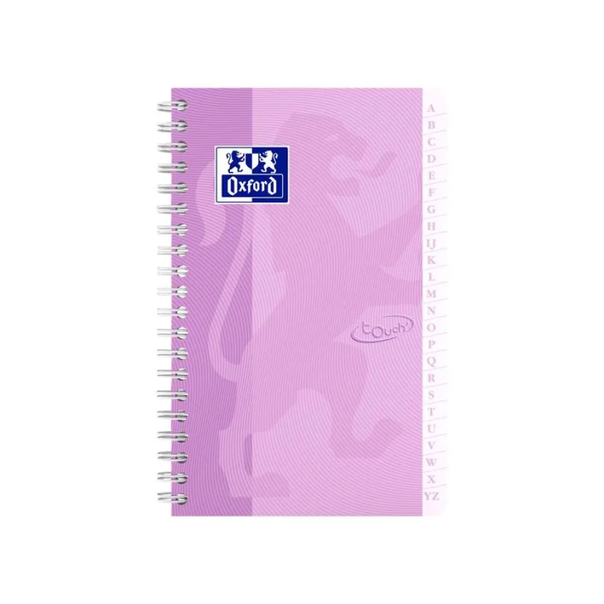 Oxford Touch - Répertoire à spirale 11 x 17 cm - 100 pages - petits carreaux (5x5 mm) - disponible dans différentes couleurs