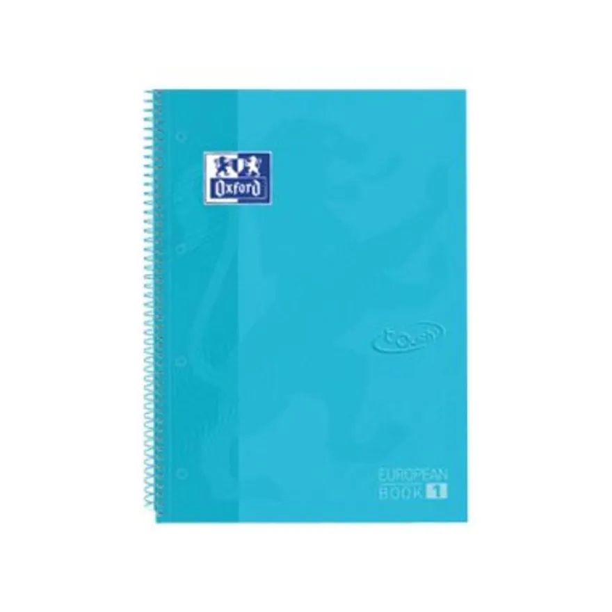 Oxford Touch' - Cahier à spirale 24 x 32 cm - 160 pages - petits carreaux (5x5 mm) - bleu pastel