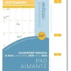 Pad aimanté mensuel 2025-2026