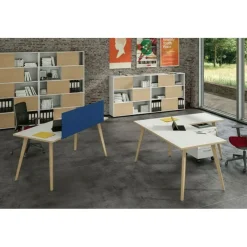 Panneau acoustique avec patine de fixation noir - L120 x 40 cm - Bleu