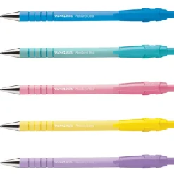Paper Mate FlexGrip ultra - Pack de 5 stylos à bille (encre bleue) - couleurs pastels assorties - 1 mm - rétractable