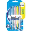 Paper Mate FlexGrip ultra - Pack de 5 stylos à bille (encre bleue) - couleurs pastels assorties - 1 mm - rétractable