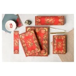 Paperblanks Flexis Fiammetta - Journal - 175 x 225 mm - 88 feuilles / 176 pages - ligné - Baroque - couverture rouge - papier