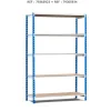 Paperflow Rang'Eco - Rack à étagère - élément de départ 5 niveaux - 100 x 200 x 34 cm