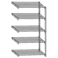 Paperflow Rang'Eco - Rack à étagère double accès - élément suivant 5 niveaux - 100 x 200 x 68 cm