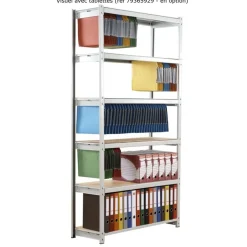 Paperflow Rang'Eco - Rack à étagère pour dossiers suspendus - élément de départ 6 niveaux - 100 x 195 x 37 cm