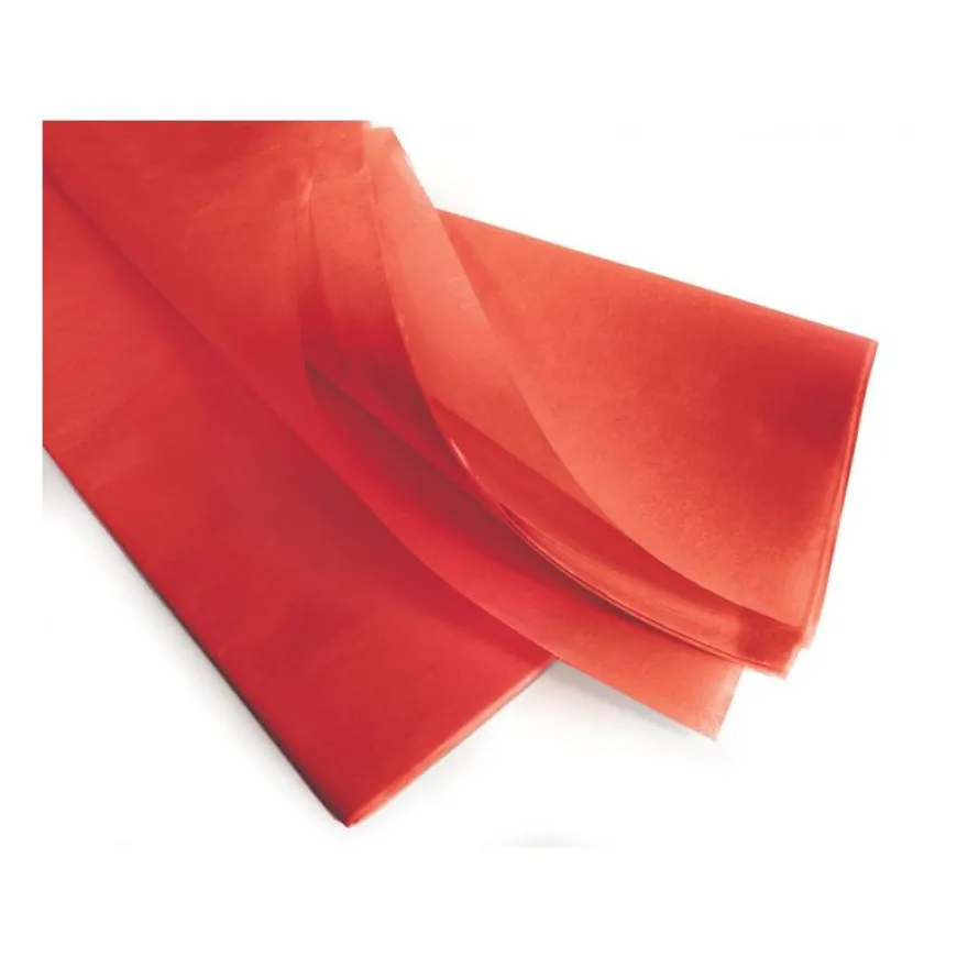 Papier de soie - paquet de 240 feuilles - 50 x 75 cm - rouge