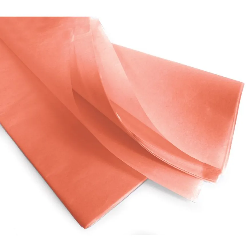Papier mousseline pêche 50 x 75 cm - rame de 240 feuilles