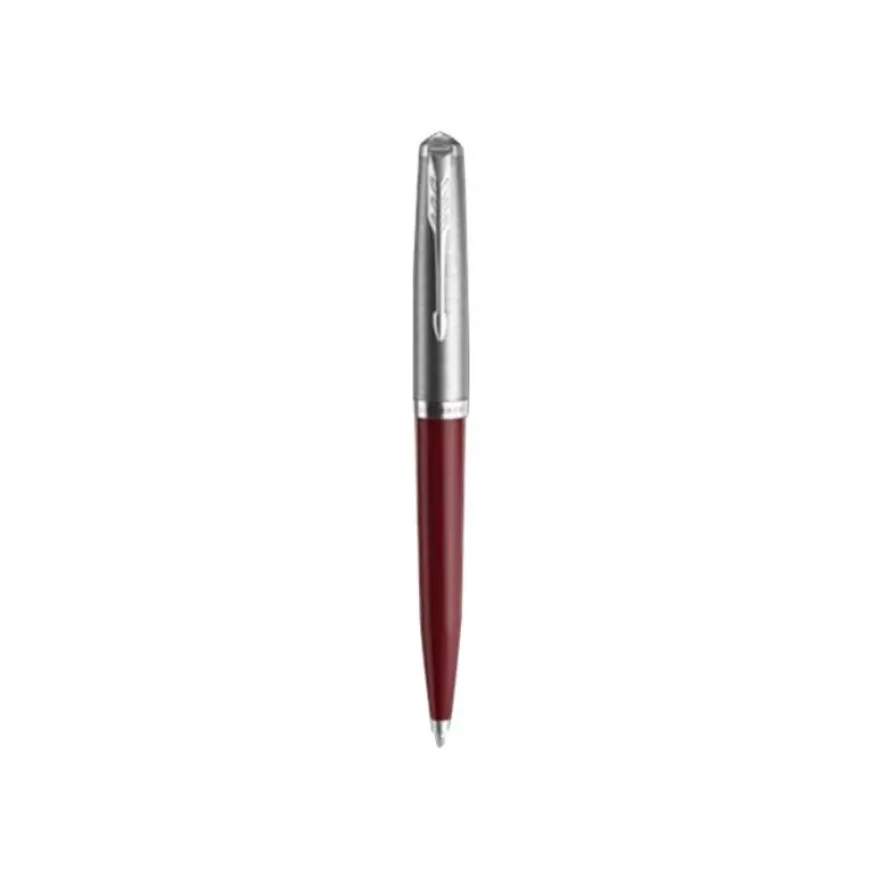 Parker 51 - Stylo à bille - résine bordeaux et finition chromé