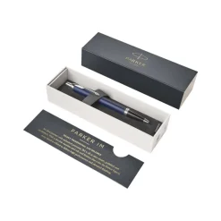 Parker IM - Stylo à bille bleu/argent - encre bleue