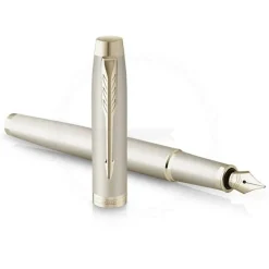 Parker IM Monochrome - Stylo plume champagne - pointe fine