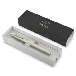 Parker IM Monochrome - Stylo plume champagne - pointe fine