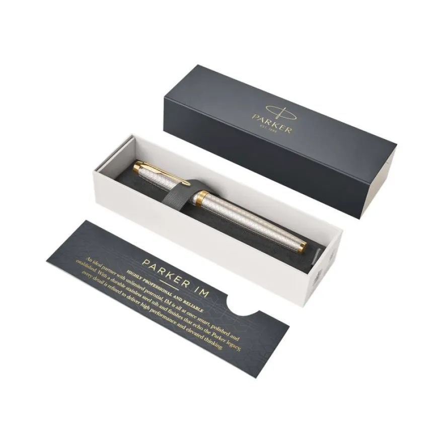 Parker IM Premium - Roller warm grey - pointe 0,7 mm
