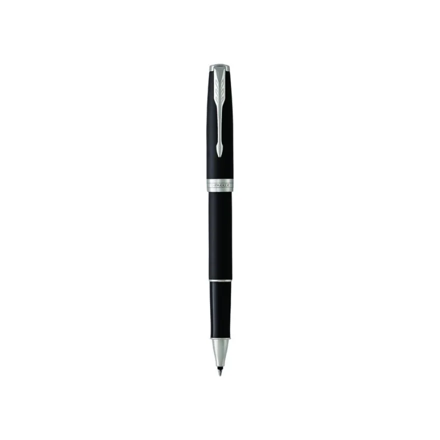 Parker Sonnet - Roller noir mat laqué - pointe fine