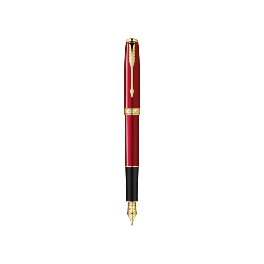 Parker Sonnet - Stylo plume rouge laqué - pointe moyenne