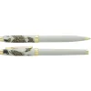 Parure bille + plume ENZO VARINI "Taormina XL Bugs" motifs papillons coloris gris clair