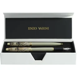 Parure bille + plume ENZO VARINI 